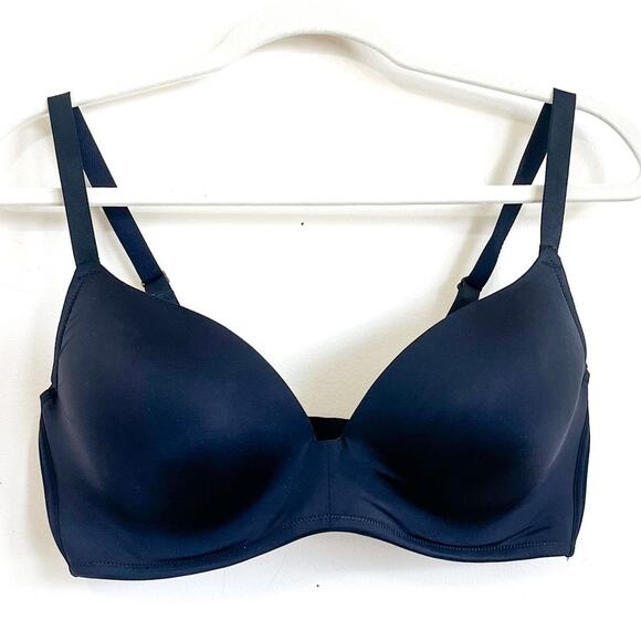 Natori Underneath Plunge Push Up Womens Bra Size 36DD Black Underwire T Shirt - Picture 1 of 8